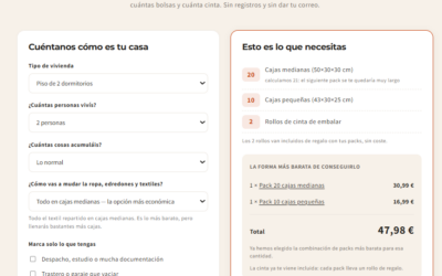 Be Yours lanza una calculadora gratuita que estima cuántas cajas de cartón necesita cada mudanza